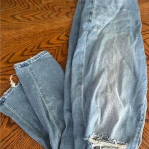 American Eagle Outfitters Blue Skinny Jeans Distressed